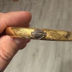 Vintage Harley-Davidson Gold Tone Bangle